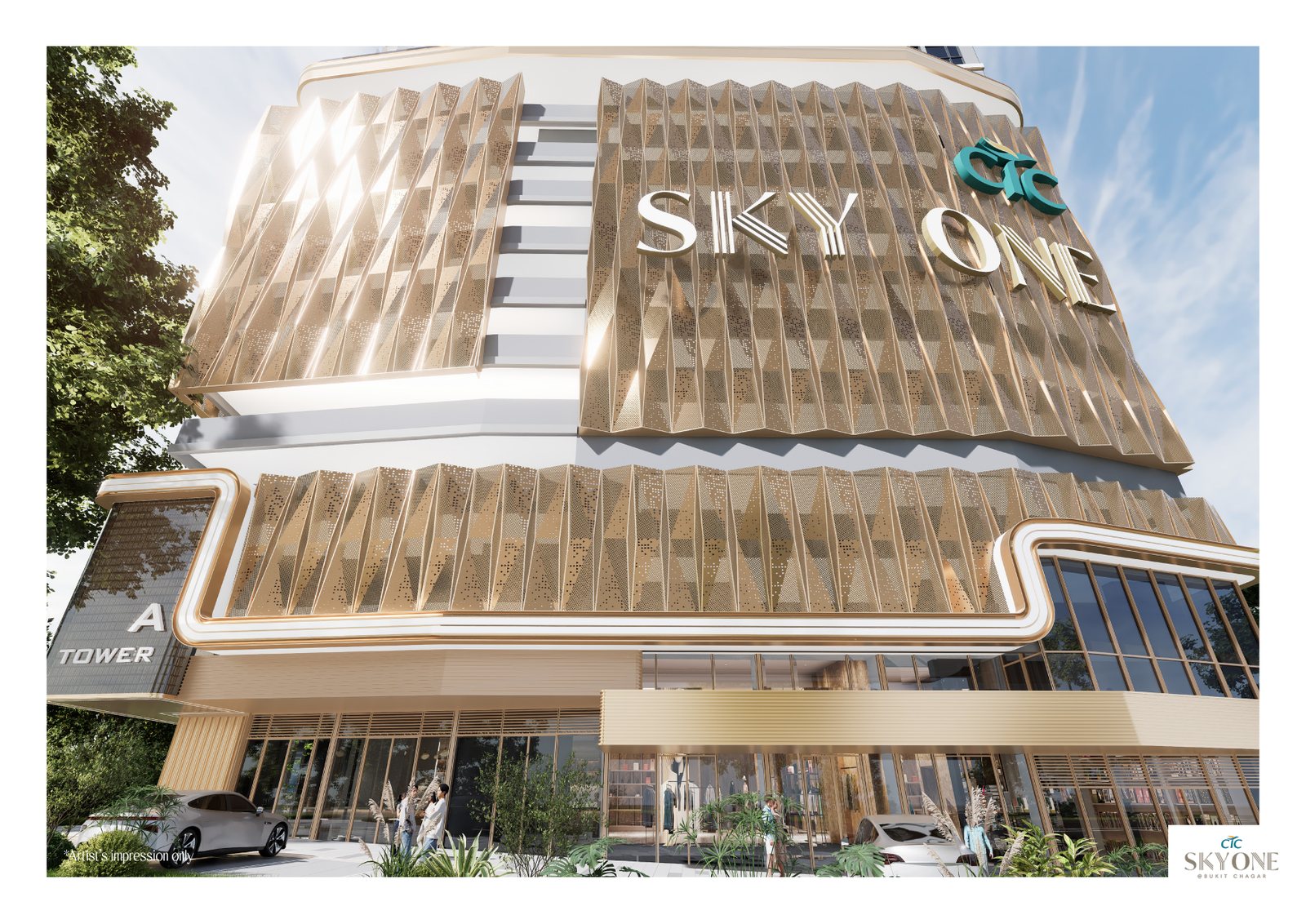 Gold façade